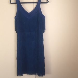 NWT gorgeous blue fringe dress!